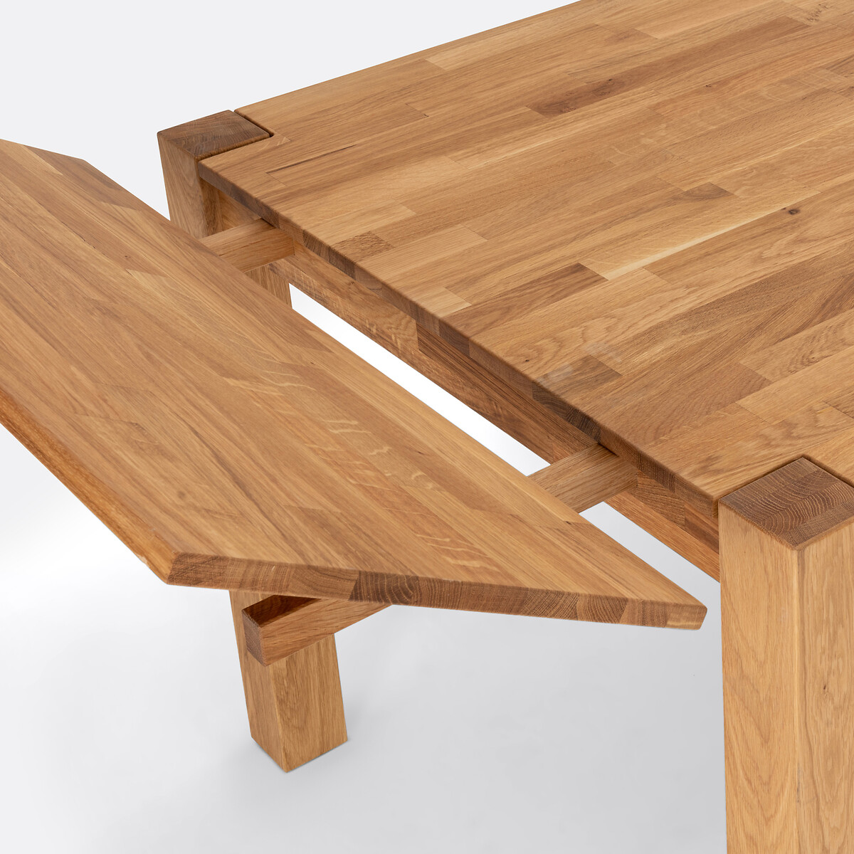 Mesa de jantar extensível em carvalho, 6 a 10 lugares, ADELITA carvalho, LA REDOUTE INTERIEURS