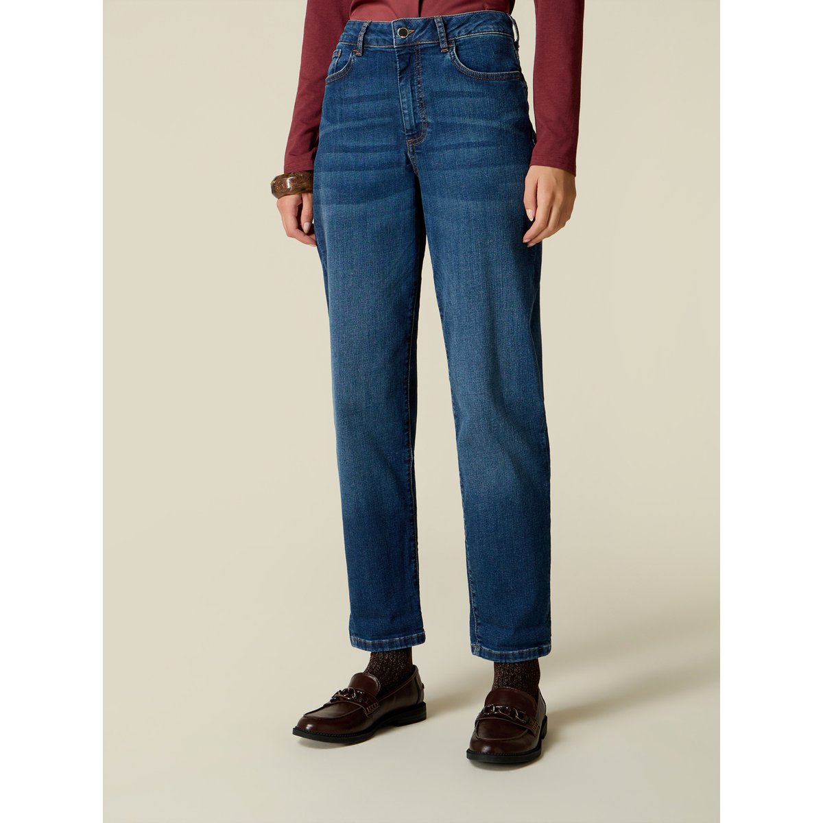 Jean coupe slim pour garçon bleu, OLTRE