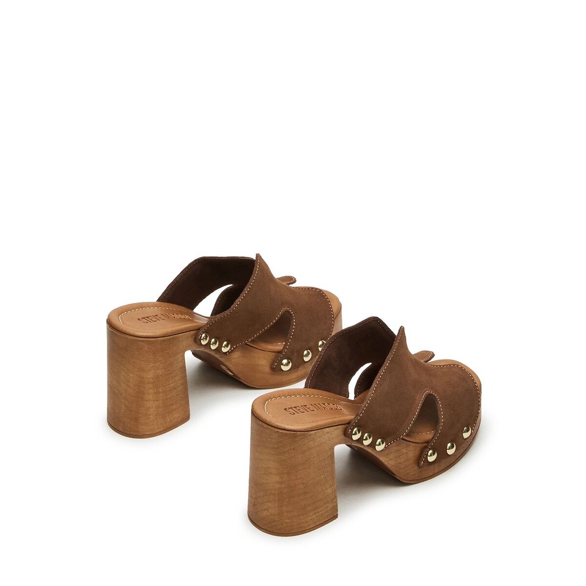Mules à talons en cuir suède Sunkissed marron, STEVE MADDEN