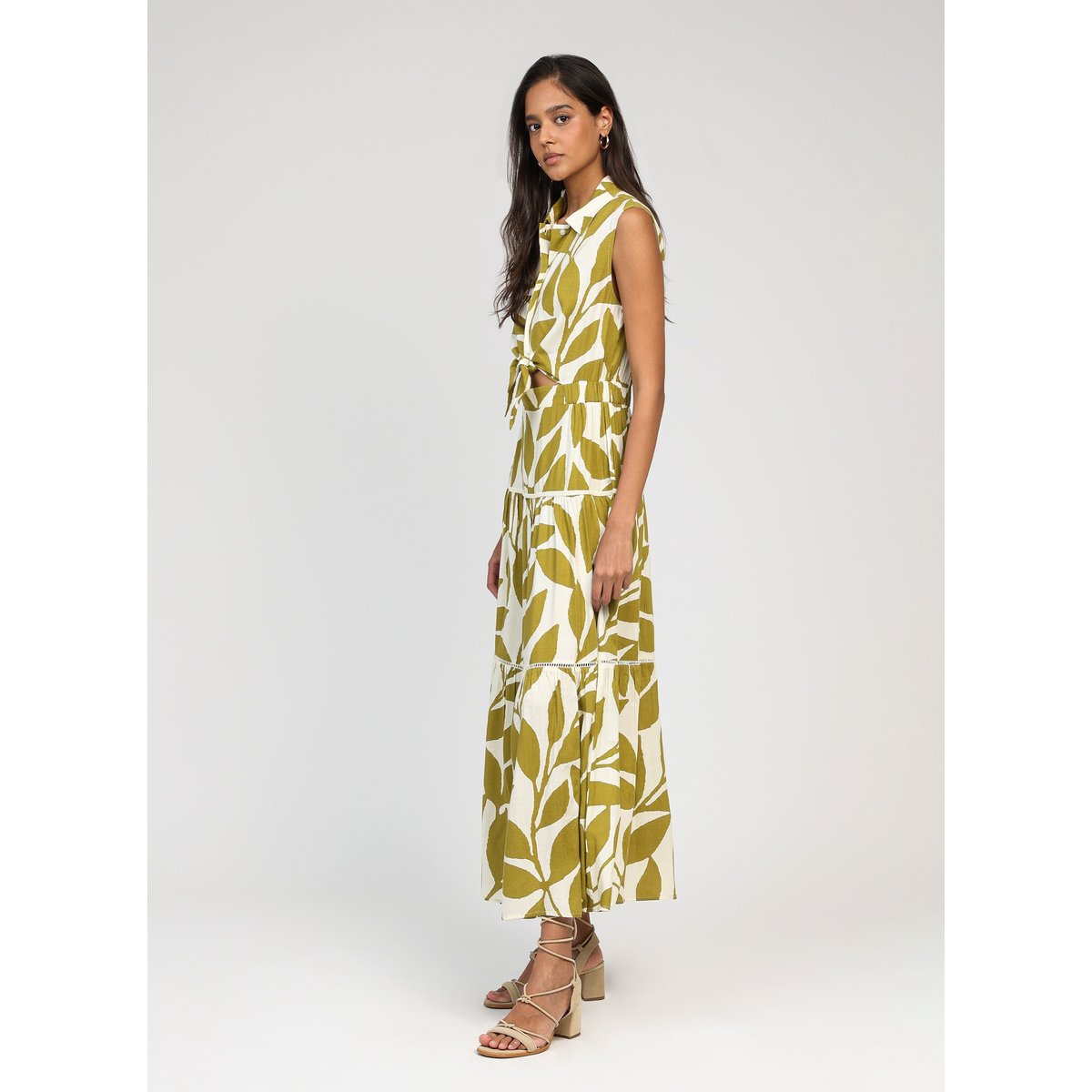 Robe Longue OPAVIA liam olive, AN'GE