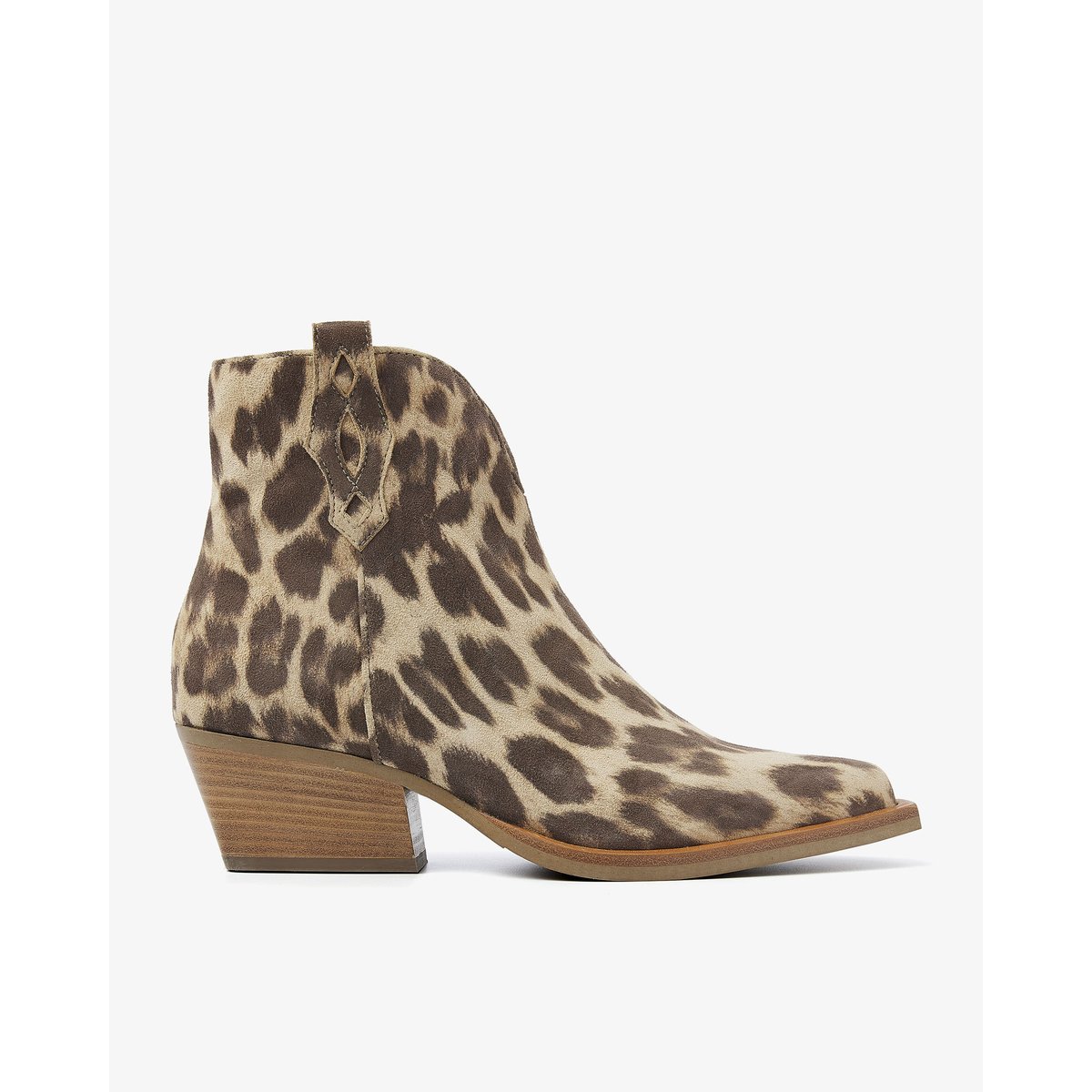 Bottines en cuir DO GEMMA marron imprimé léopard, VIA VAI