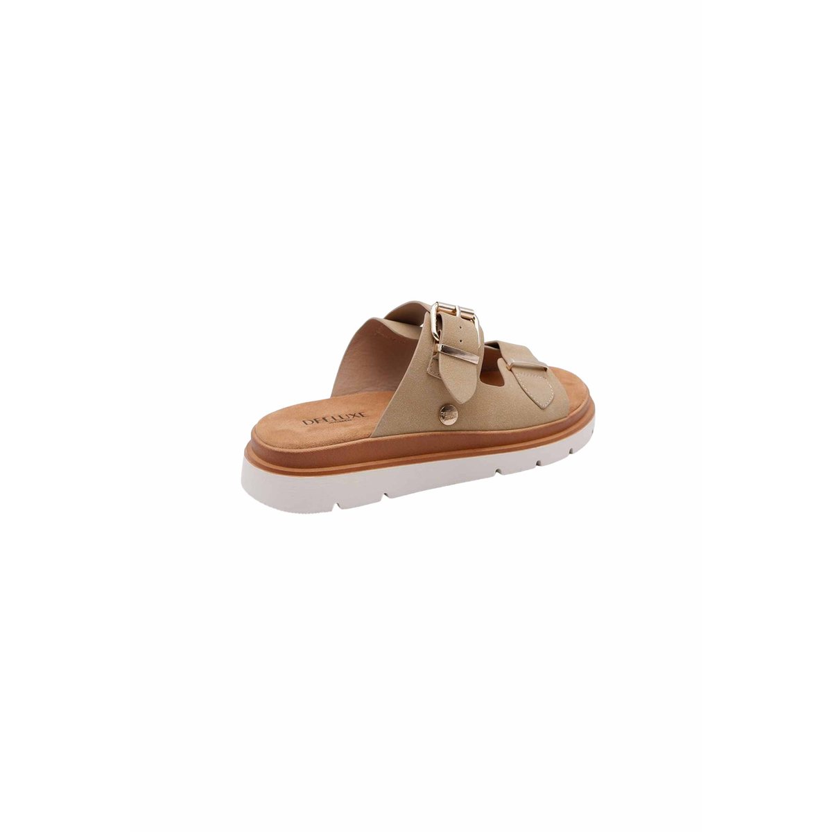 Sandales femme à doubles brides ajustables SOLENE beige, DEELUXE
