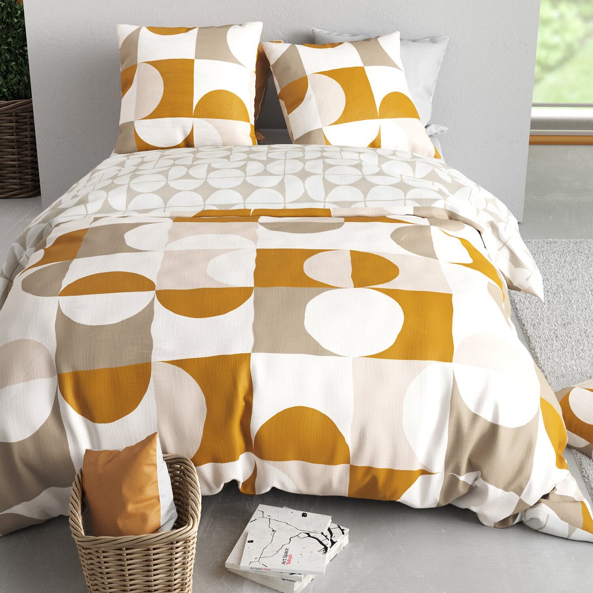 Parure housse de couette en coton imprimée, Soizic imprime, C DESIGN HOME TEXTILE