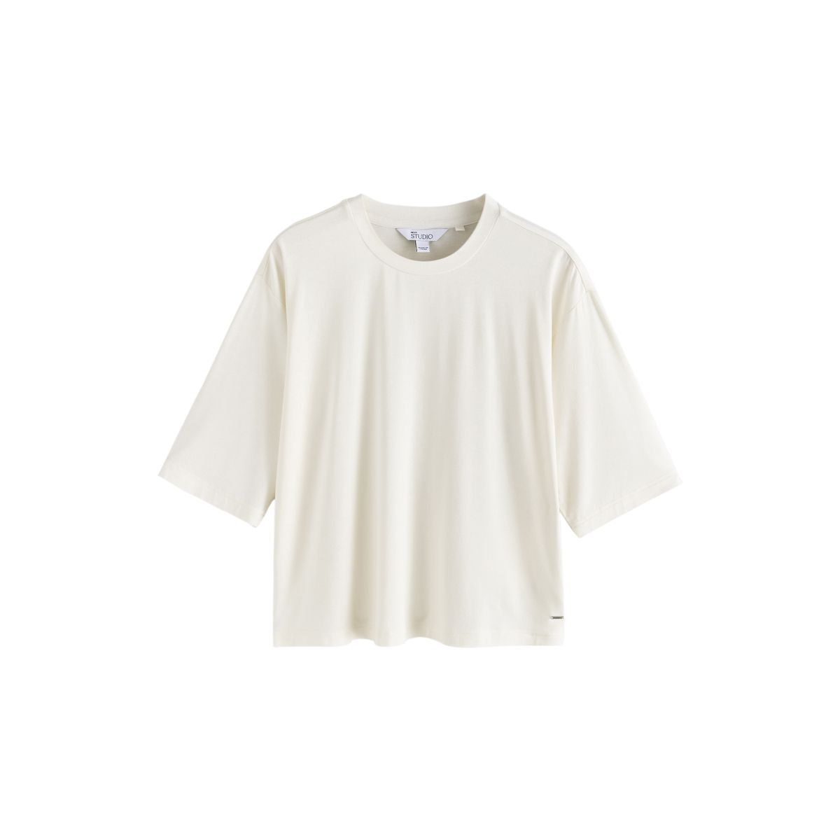 Ensemble pyjama short à détails dentelle crème/jaune, NEXT