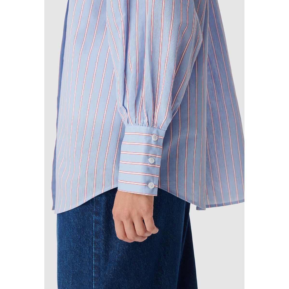 Chemise motif rayures bleu, IKKS