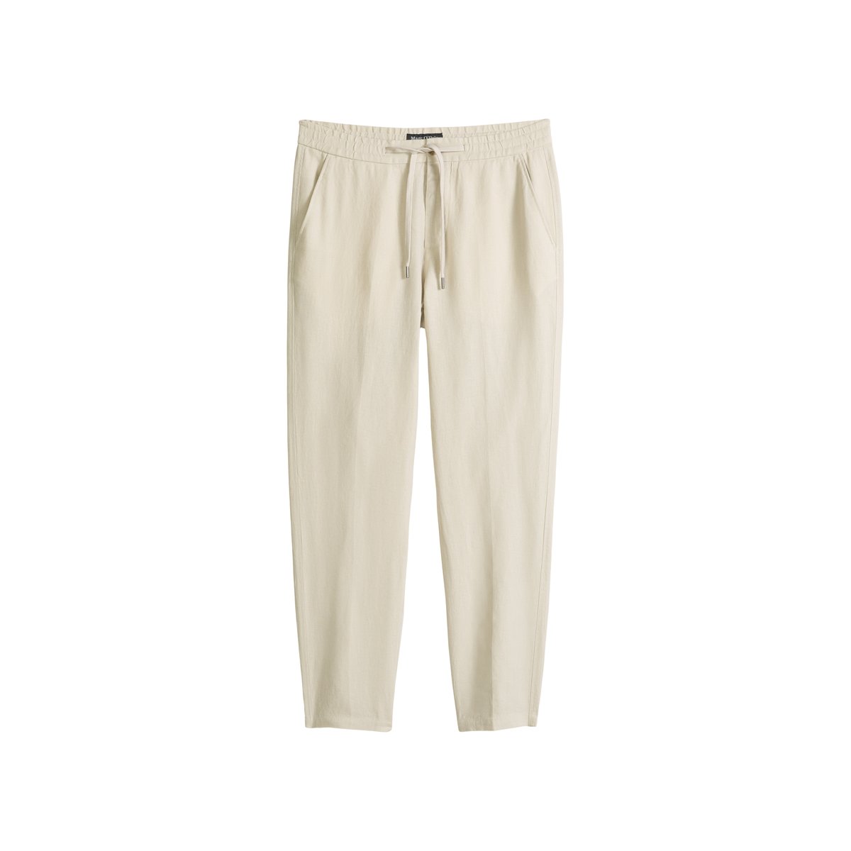 Pantalon en lin modèle Morot Jogger avec ceinture élastique gris clair, MARC O'POLO