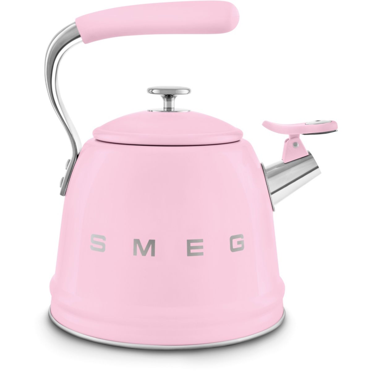 Bouilloire Sifflante 2.3L Rose couleur unique, SMEG