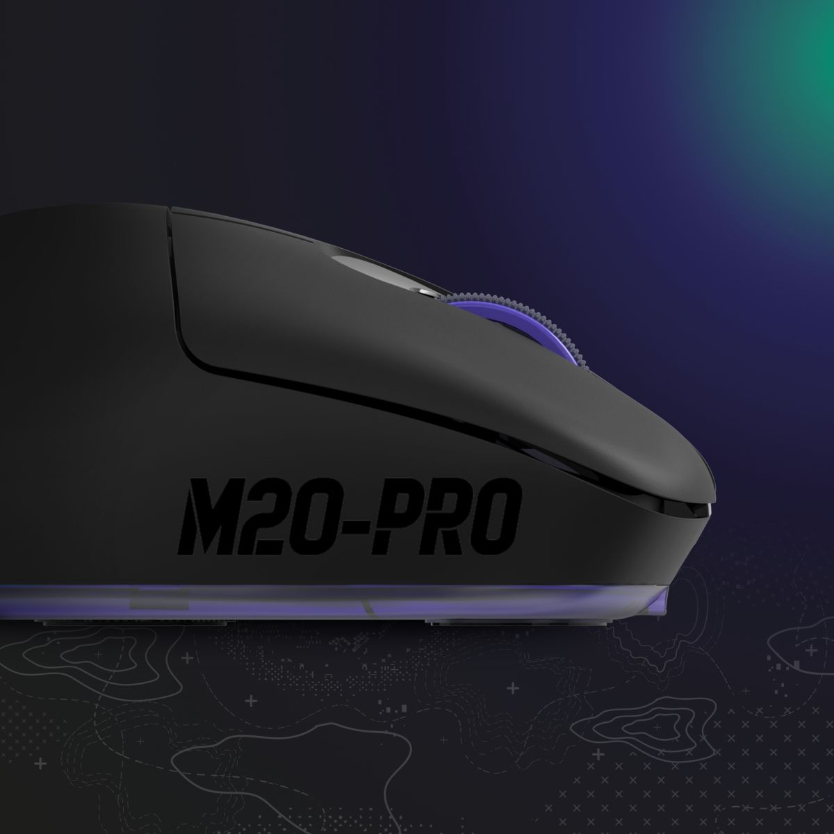 Souris Gamer Sans Fil M20 Pro Noir Ultimate 8K couleur unique, SKILLKORP