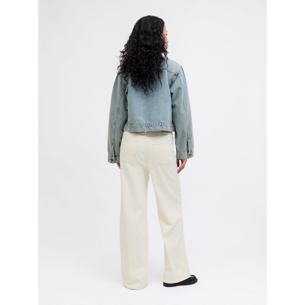 Jean À Coupe Large white denim, JJXX