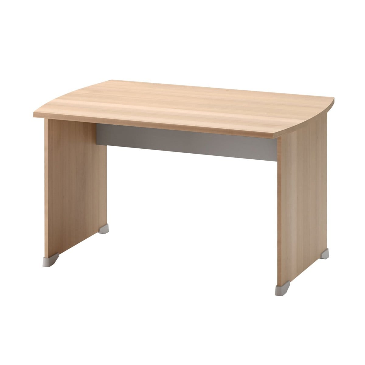 Table de bureau avec patins L120 cm - Fabrication Française bois clair, CALICOSY