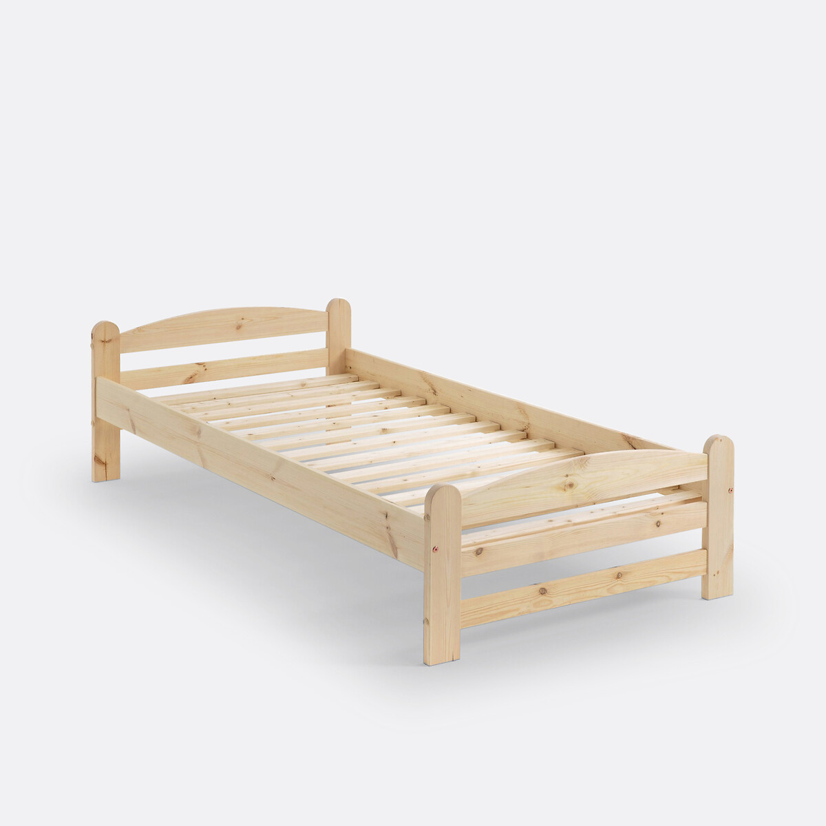 Lit en pin massif avec sommier, Loan bois clair brut, LA REDOUTE INTERIEURS