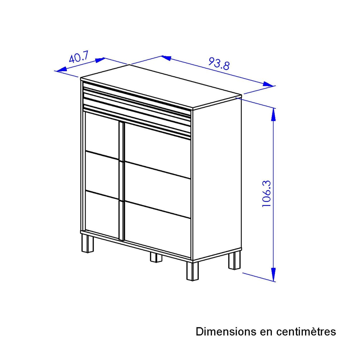Commode 4 tiroirs - GABRIELLE multicolore, CAMIF