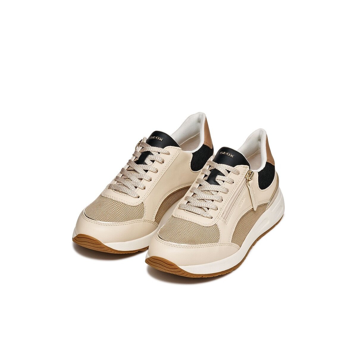 Sneakers traspiranti, BULMYA beige/nero, GEOX
