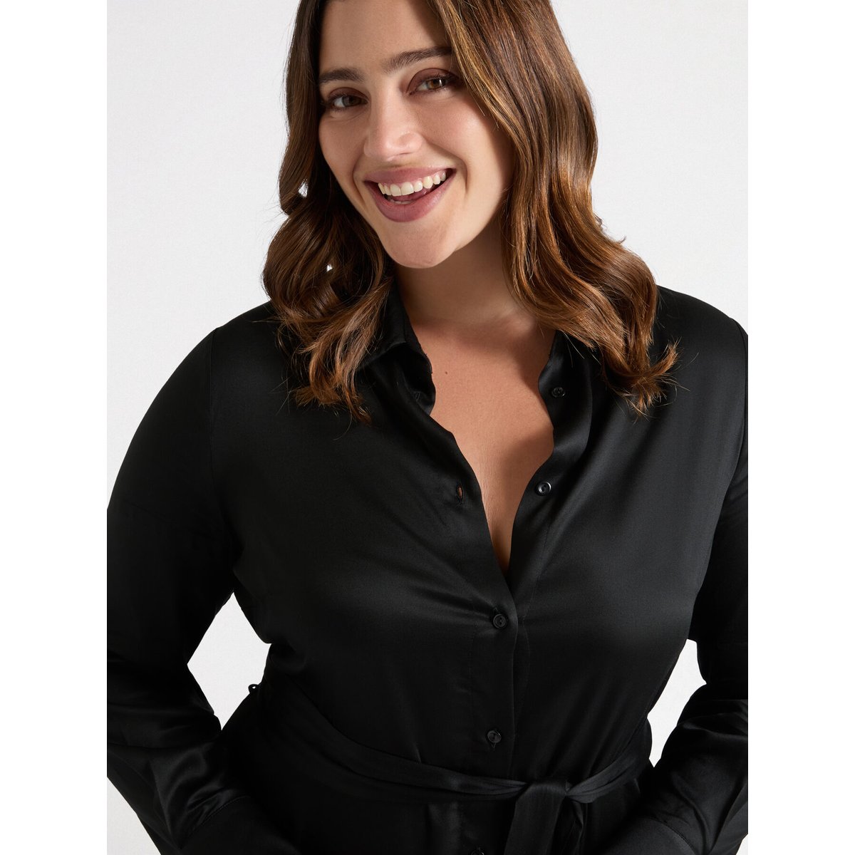 Robe chemise - POWER noir, FIORELLA RUBINO