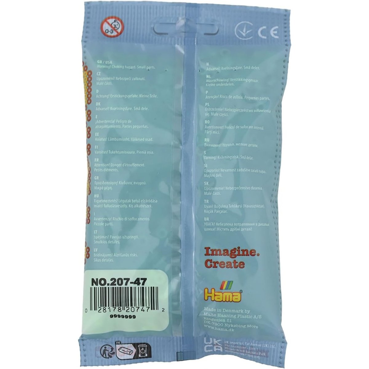 Sachet 1000 perles plastique vert, HAMA