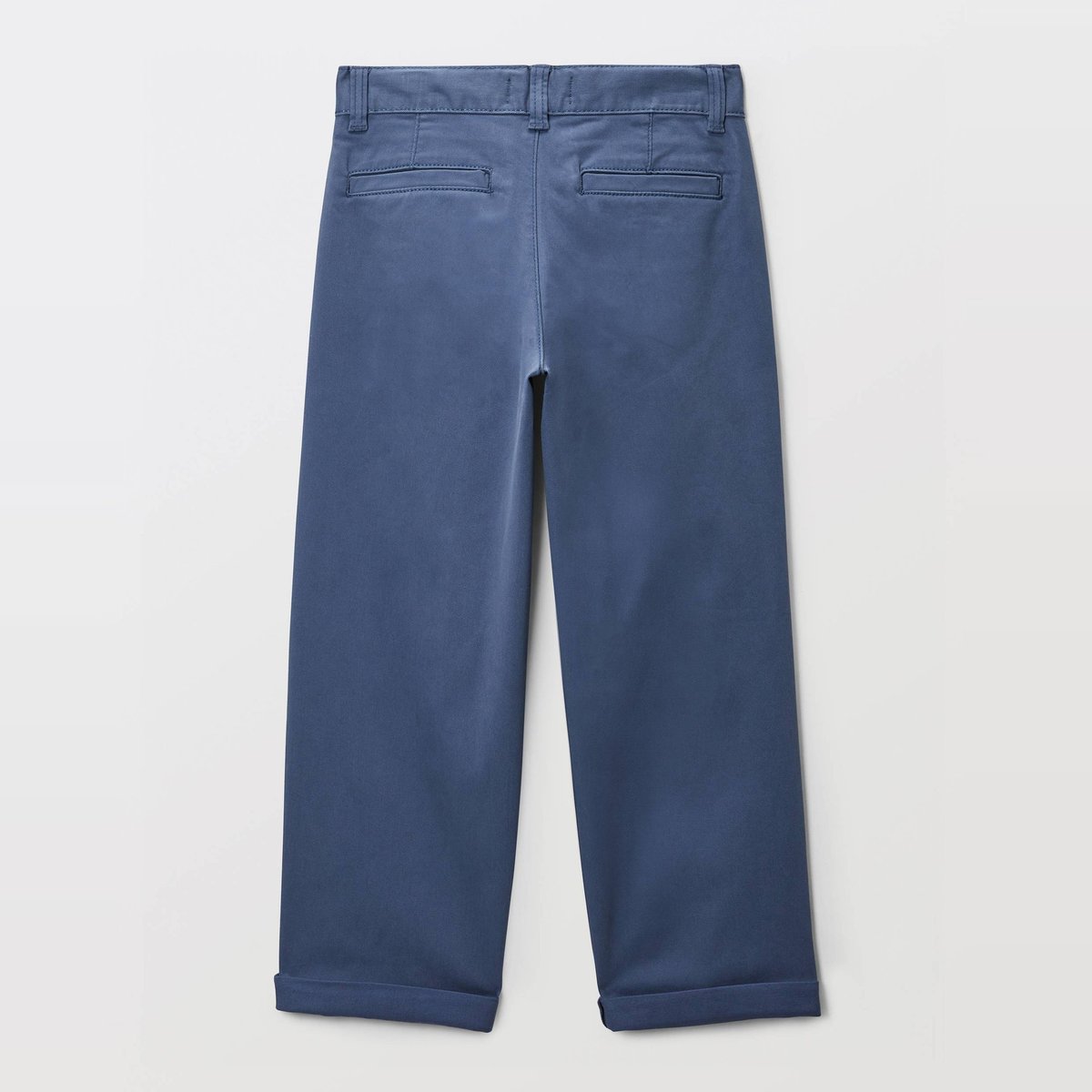 Pantalon chino droit uni, en coton mer, MONOPRIX