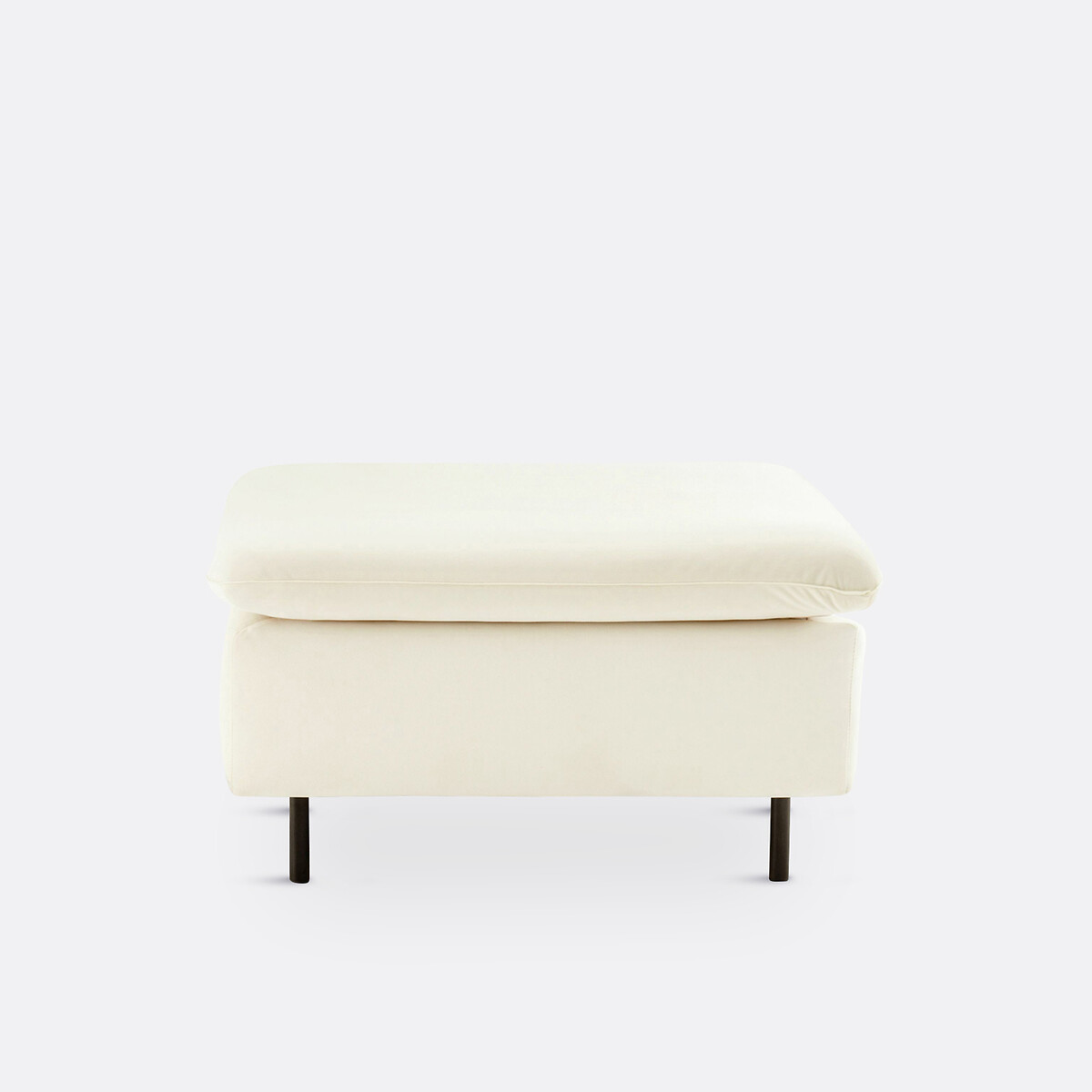 Pouf velours, Ivete ecru, LA REDOUTE INTERIEURS