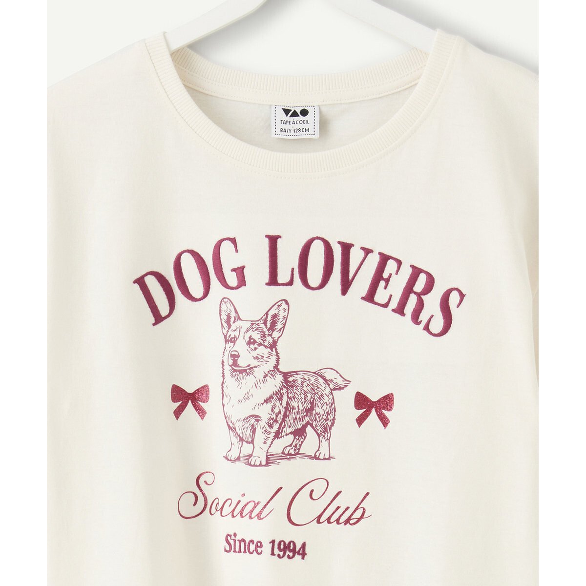 T-shirt manches courtes ecru, TAPE A L'OEIL