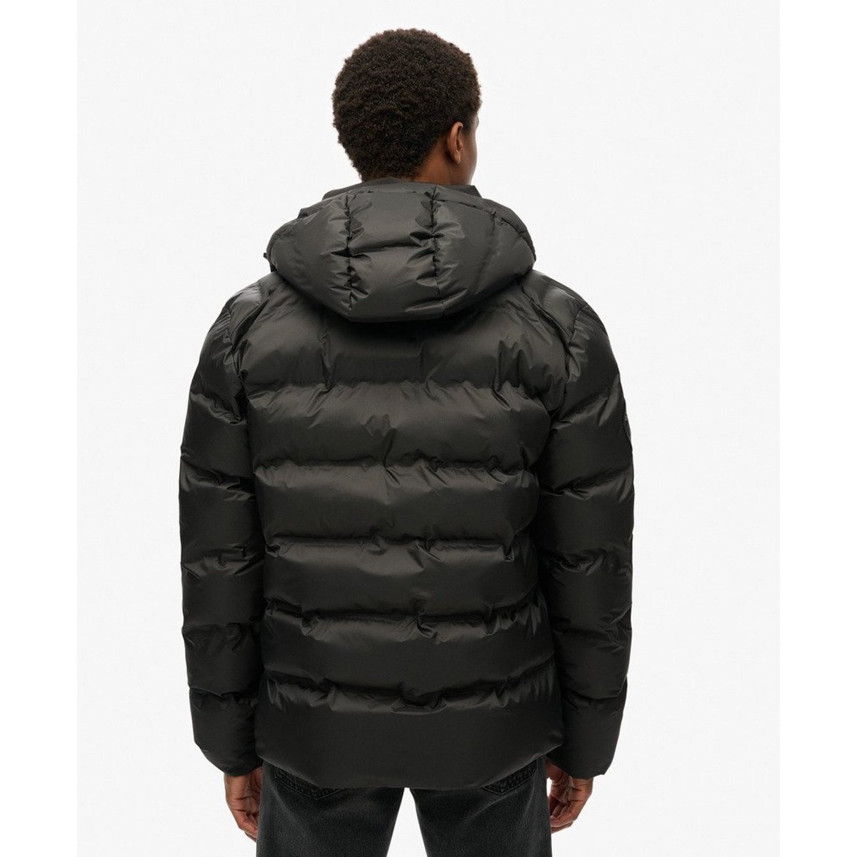 Doudoune à capuche City Graphic noir, SUPERDRY