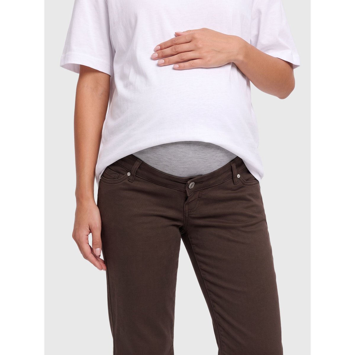 Jean À Jambe Large marron - dark brown denim, ONLY