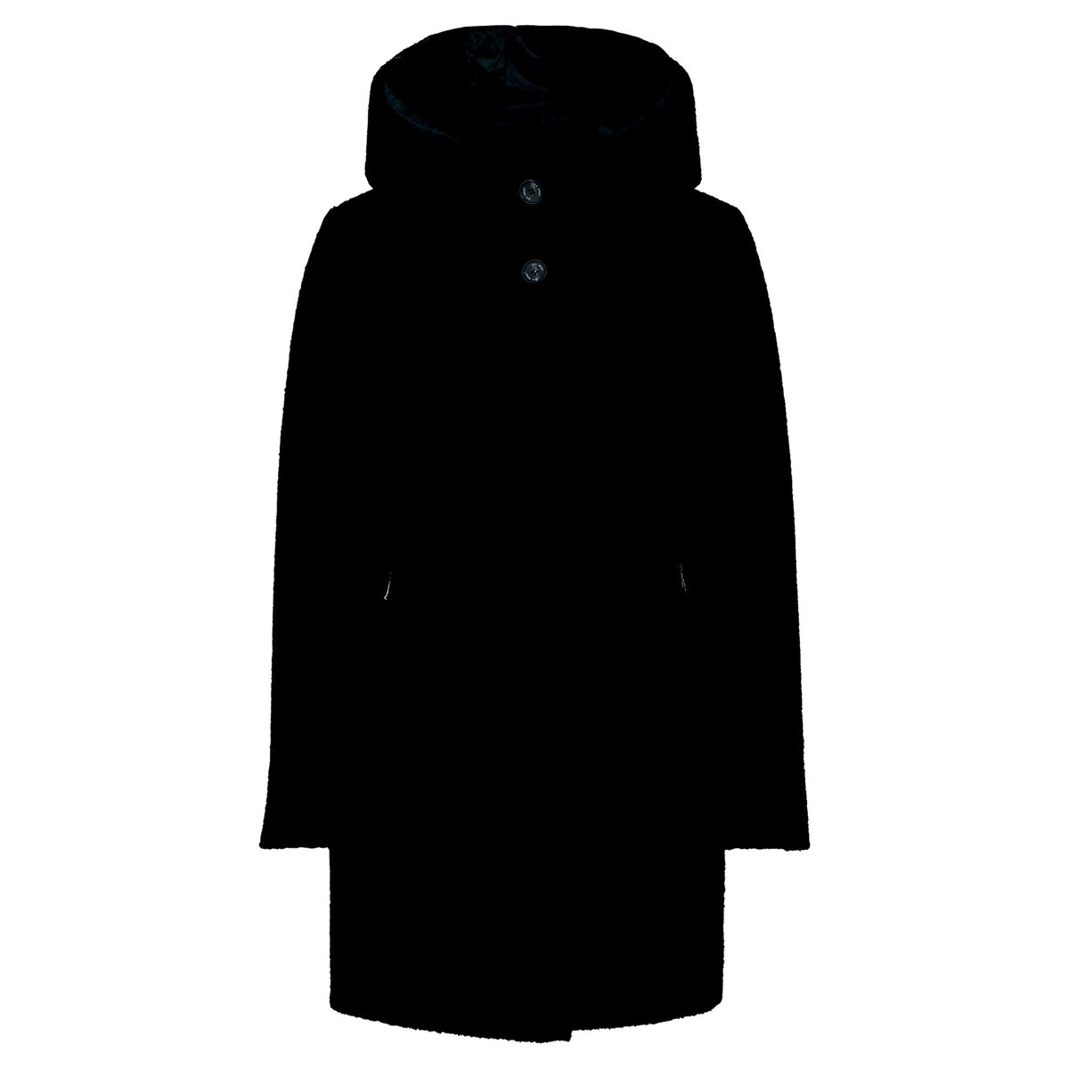 Veste en laine à capuche noir, GIL BRET