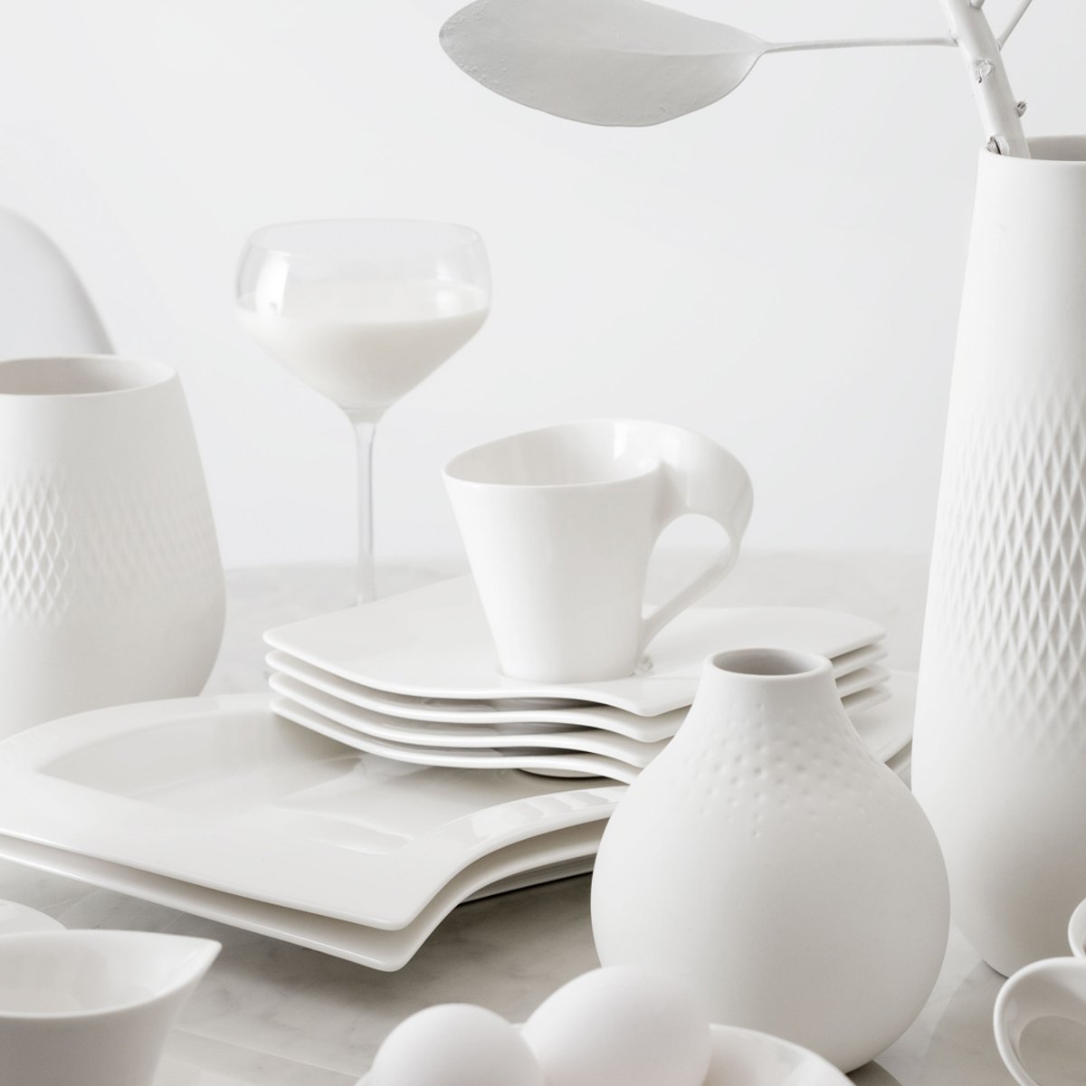 Sous-Tasse À Café/Thé 6 Pièces NEWWAVE blanc, VILLEROY & BOCH