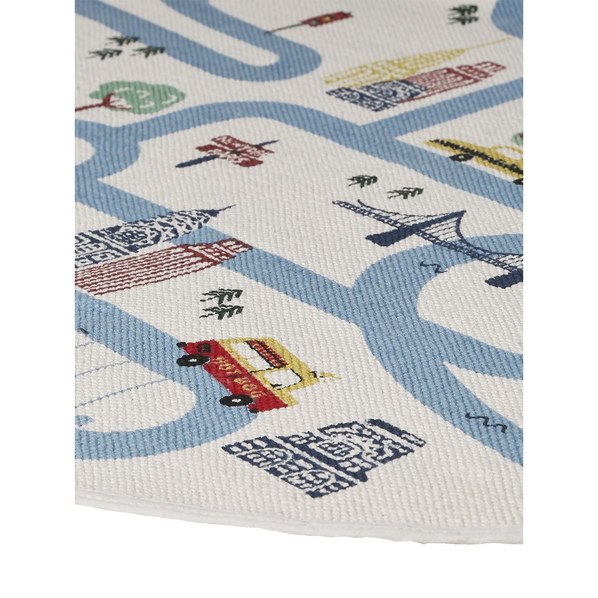 Tapis circuit rond Varsity écru, VERTBAUDET