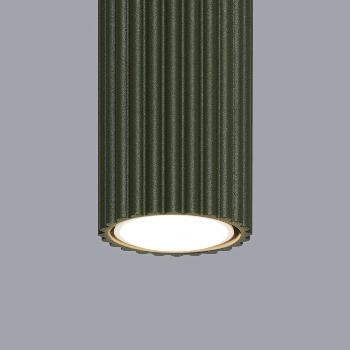 Plafonnier Aluminium Vert Olive GU10 1 Karbon 20 vert, EDEN