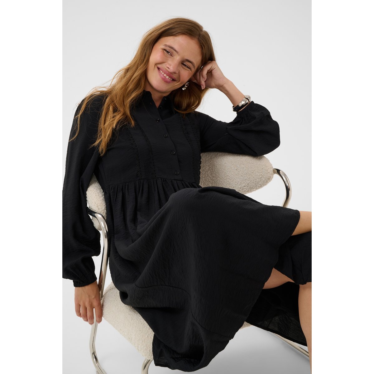Robe noir black deep, KAFFE
