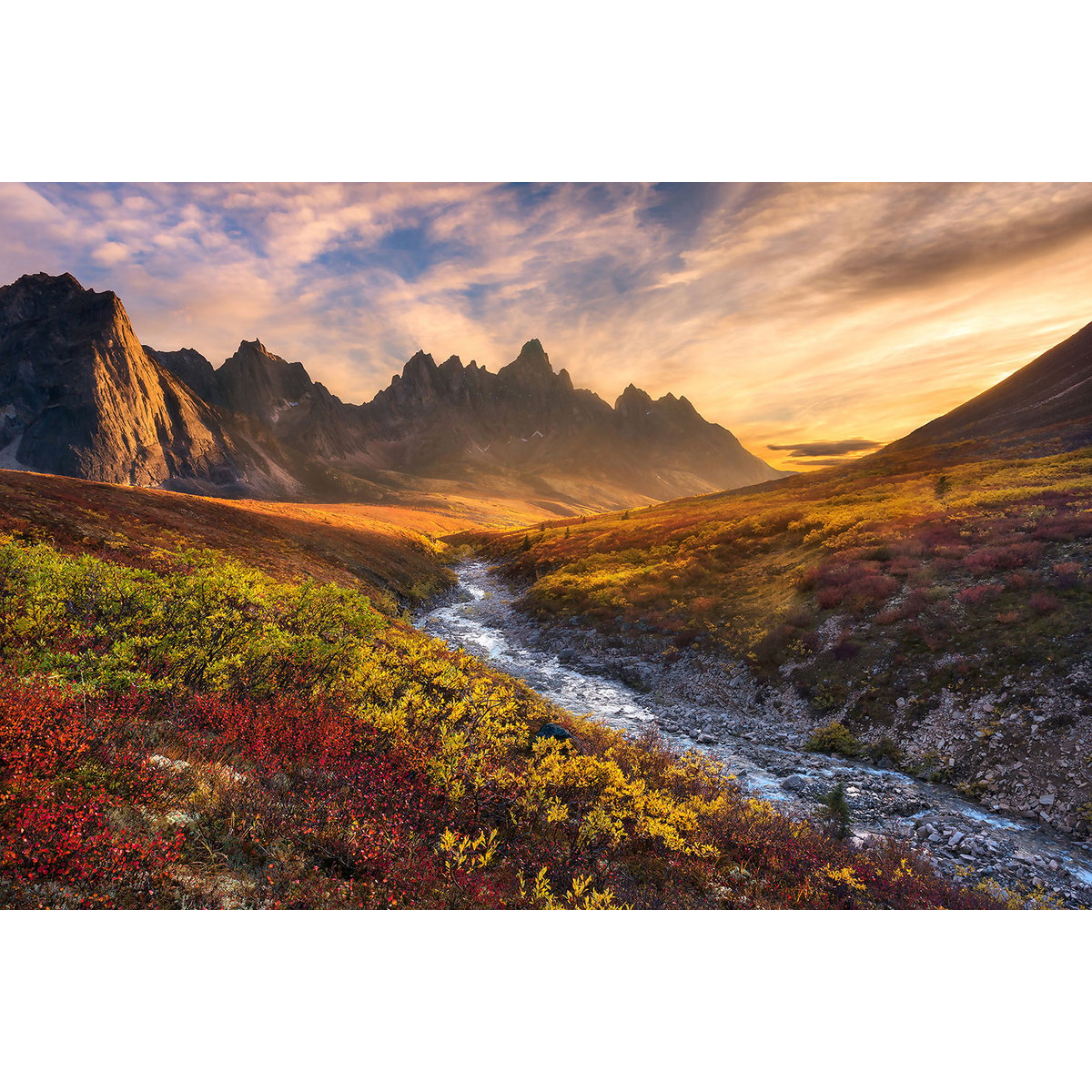Tableau moutain paradise tableau alu dibond, HEXOA
