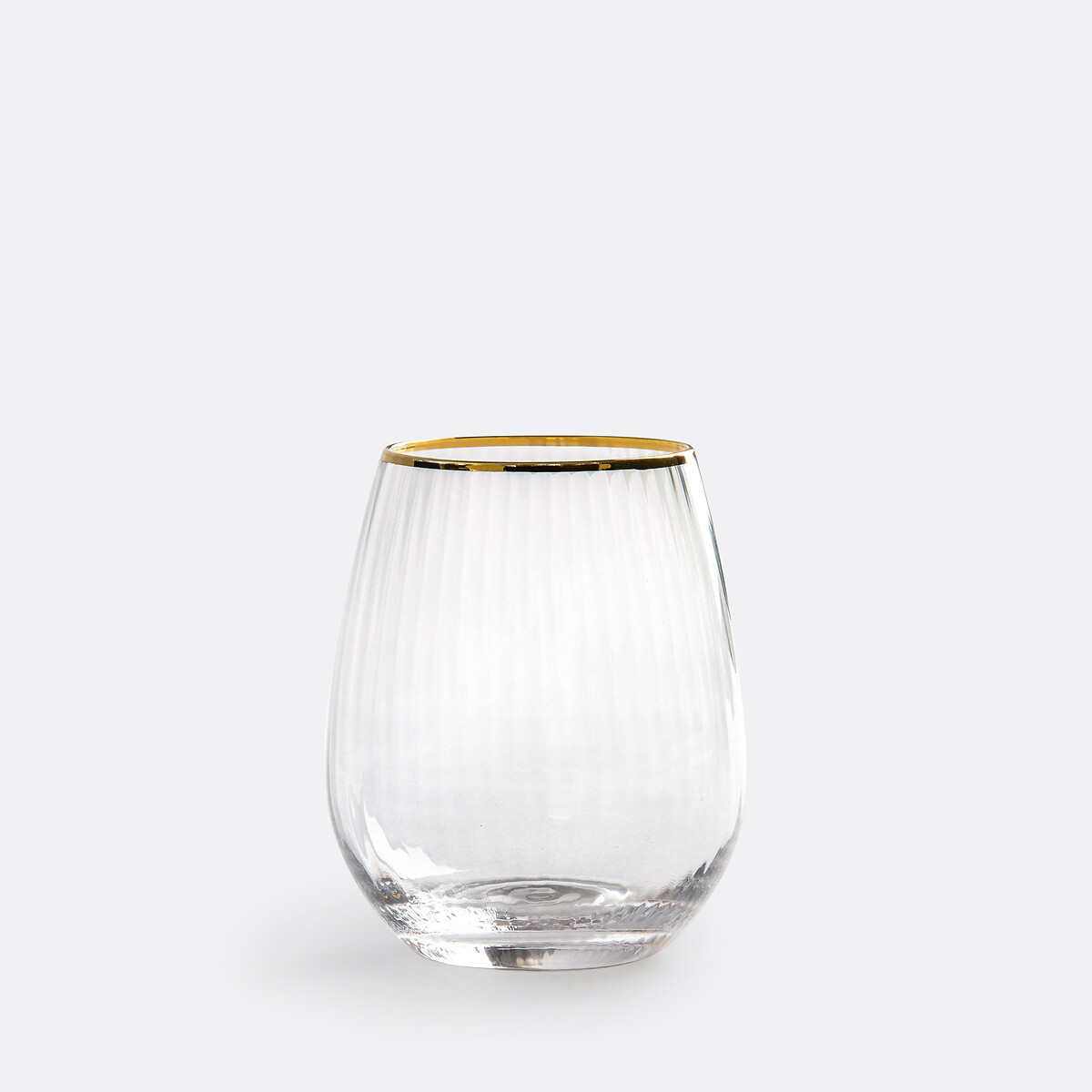 Lot de 4 verres striés, Lurik transparent, LA REDOUTE INTERIEURS