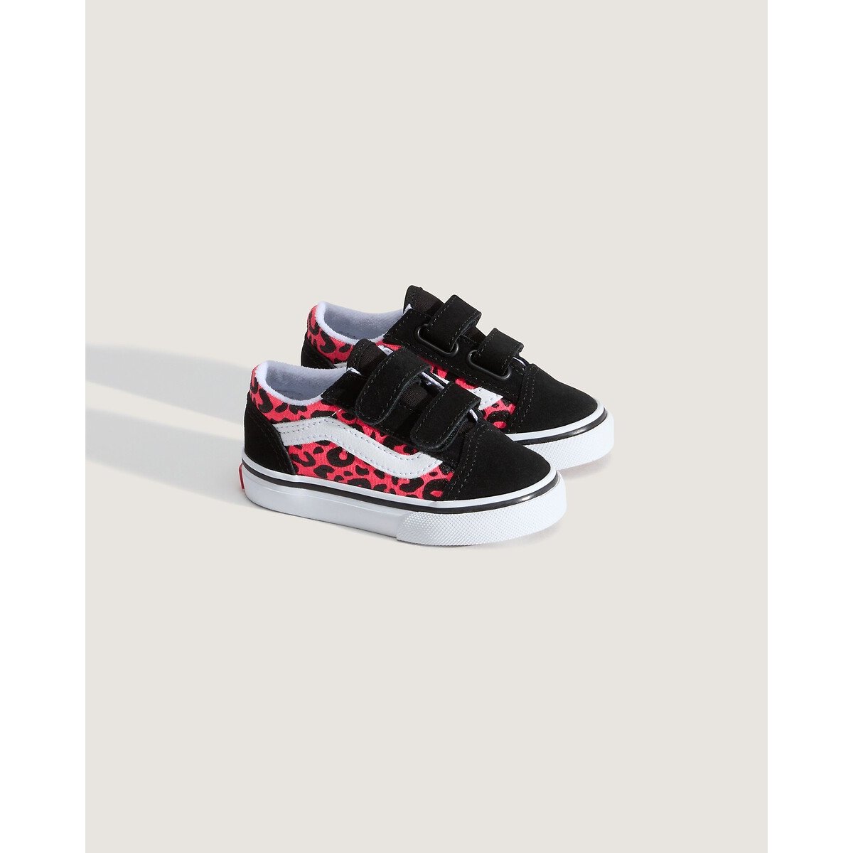 Baskets à scratchs OLD SKOOL V noir/rose, VANS