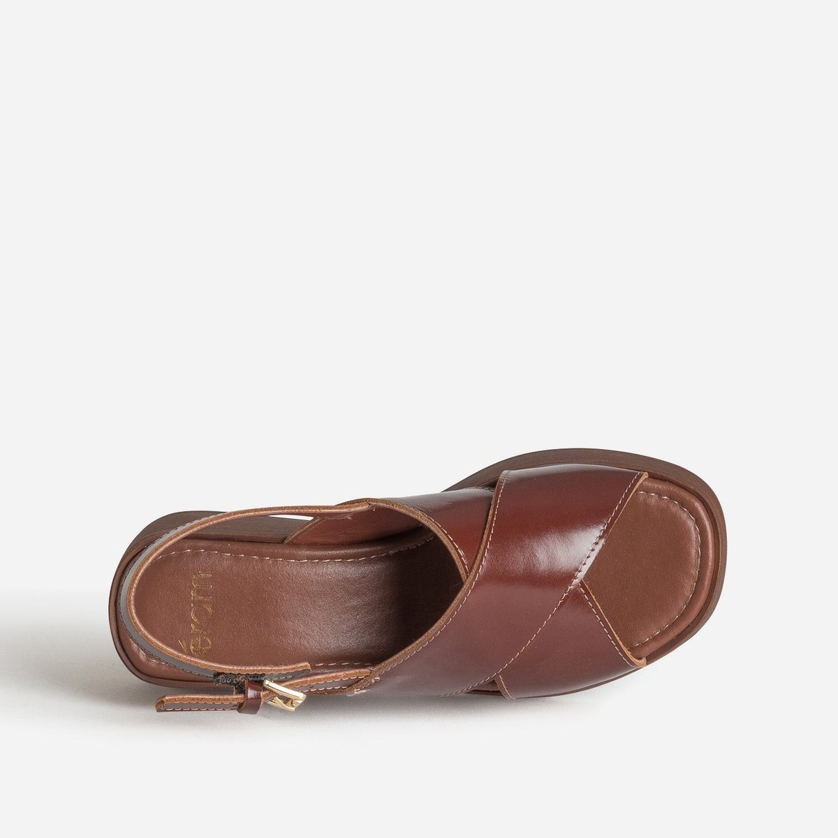 Sandale À Talon en cuir TALI. cognac, ERAM