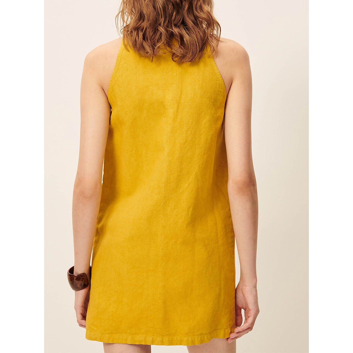 Robe chasuble courte sans manches, ONDINE jaune citron, SESSUN