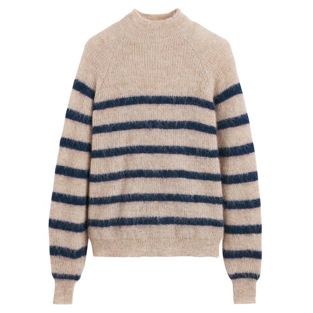 Pull rayé alpaga mélangé Signature ARISTIDE rayé beige/marine, LA REDOUTE COLLECTIONS