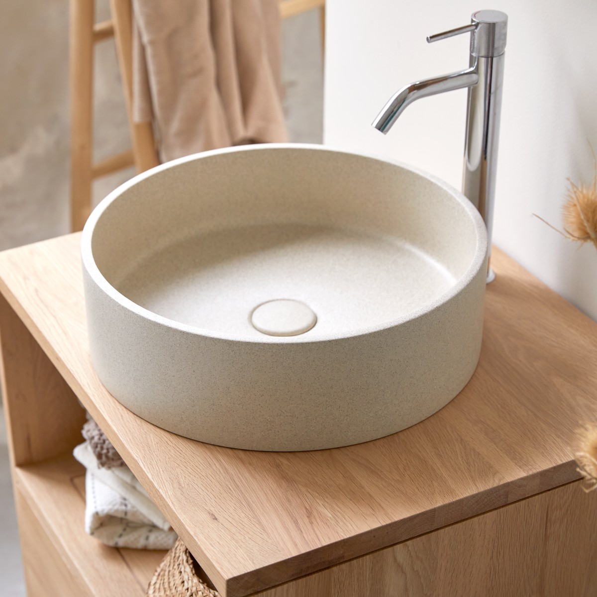Vasque en Terrazzo, GINA beige, TIKAMOON