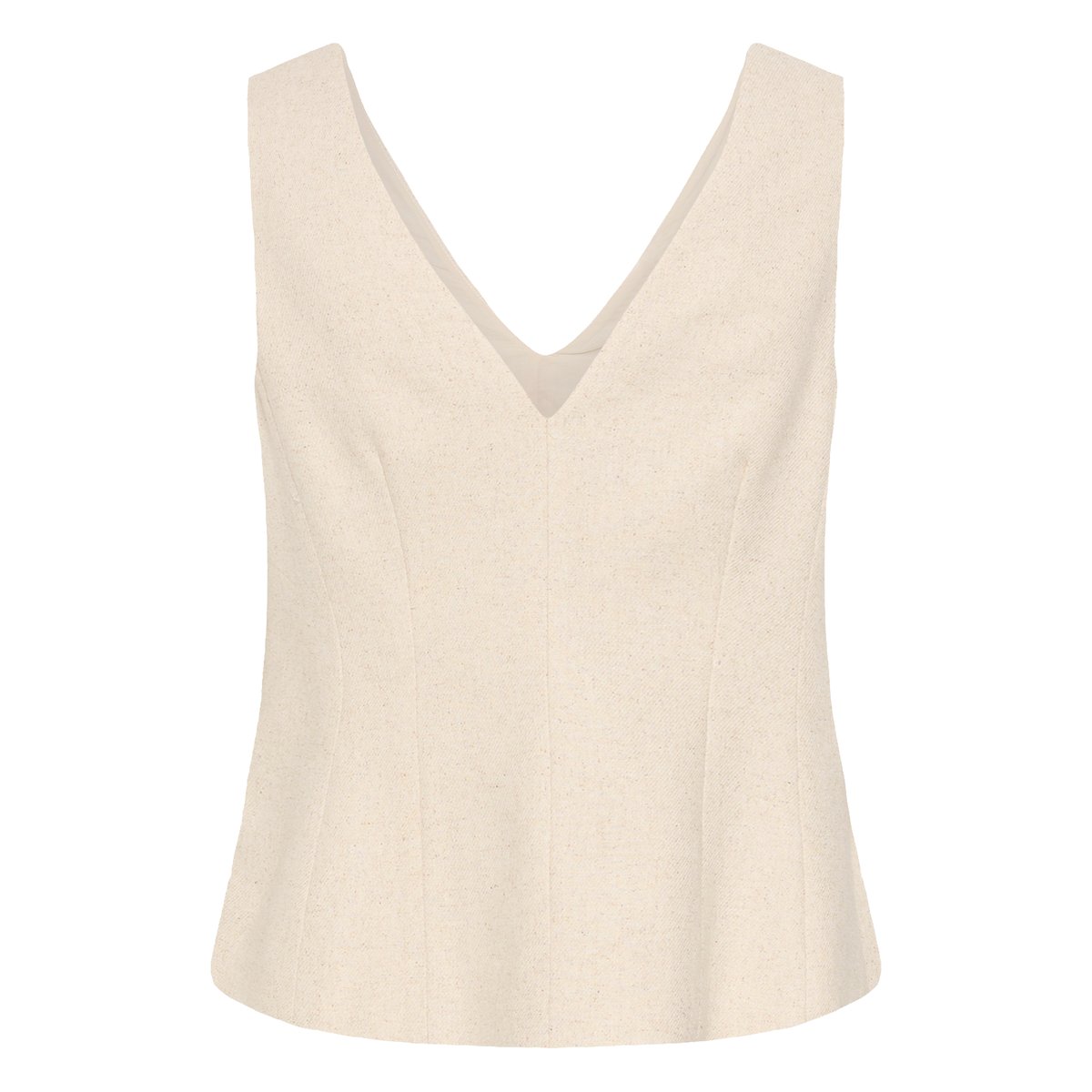 Blouse à manches courtes beige oatmeal, SOAKED IN LUXURY