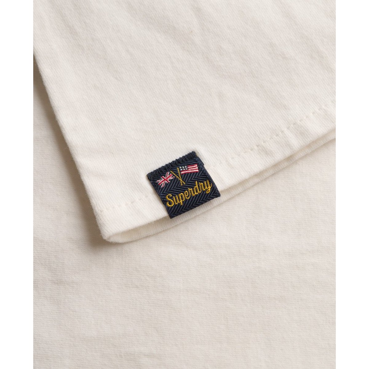 Caraco boutonné à dentelle blanc cassé, SUPERDRY