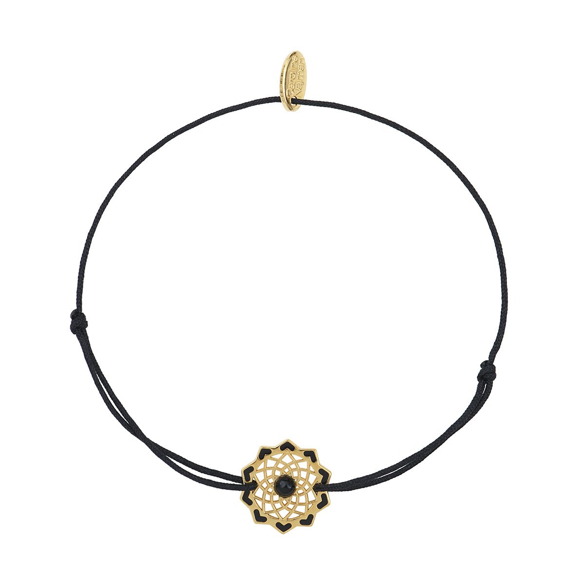 Bracelet cordon chakras "i know" onyx noir, CAROLINE NAJMAN