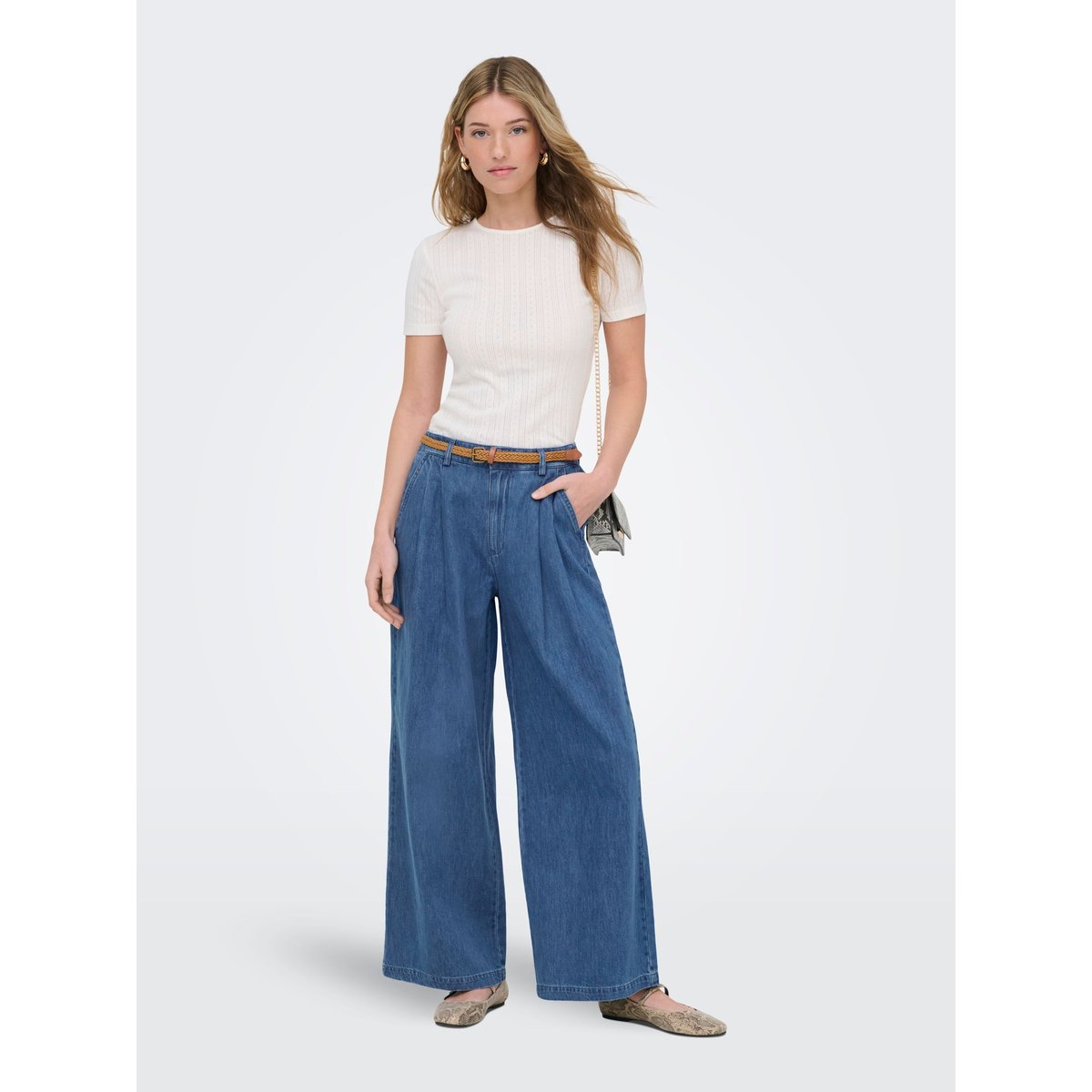 Jean À Jambe Large medium blue denim, ONLY