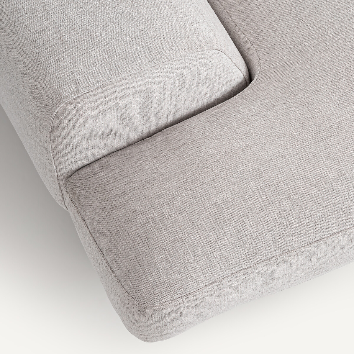 Canapé polyester coton, Orizonte gris clair, AM.PM
