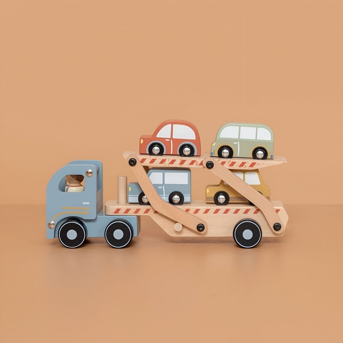 Camion porte-voiture multicolore, LITTLE DUTCH