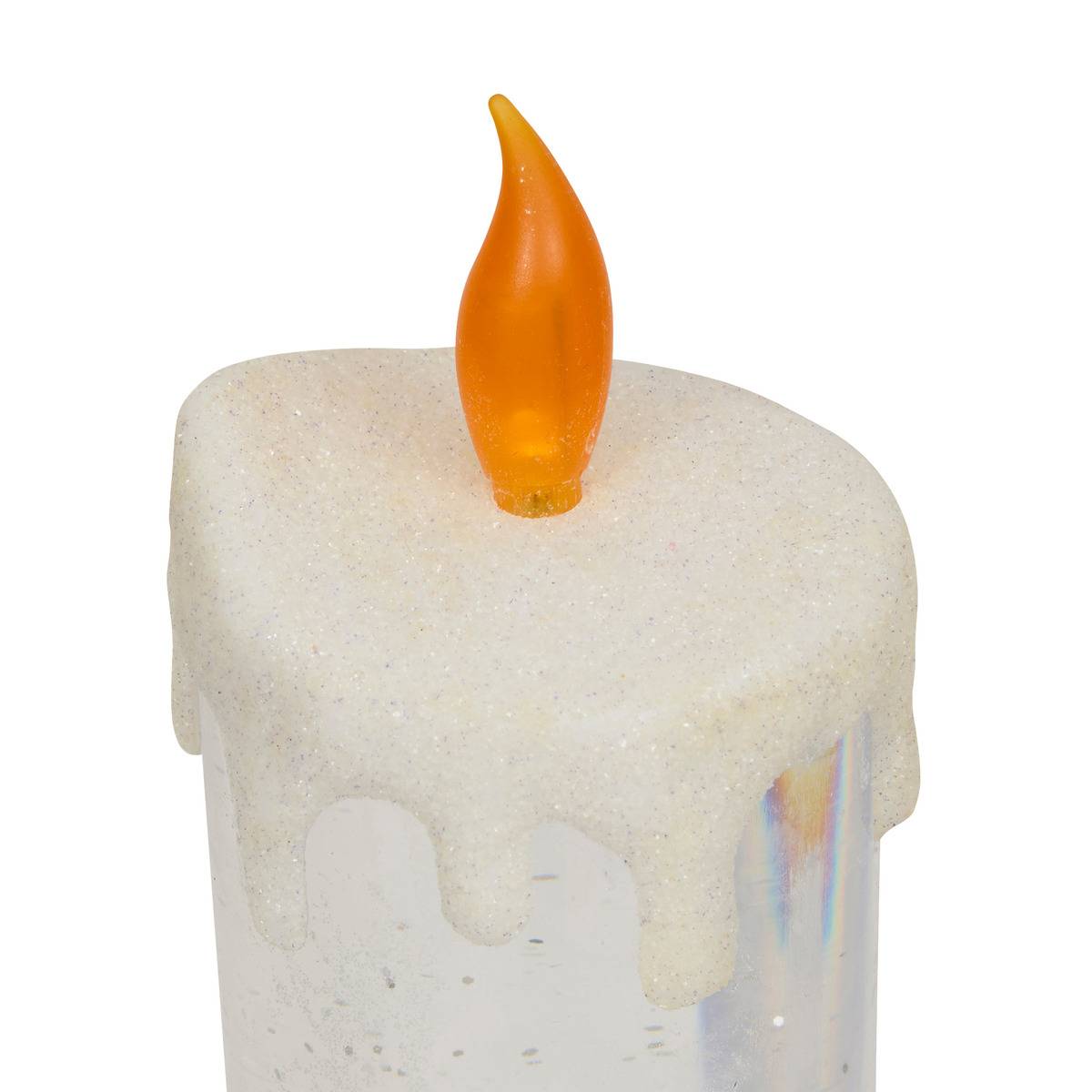 Bougie LED chandelle + paillette multicolour, ATMOSPHERA