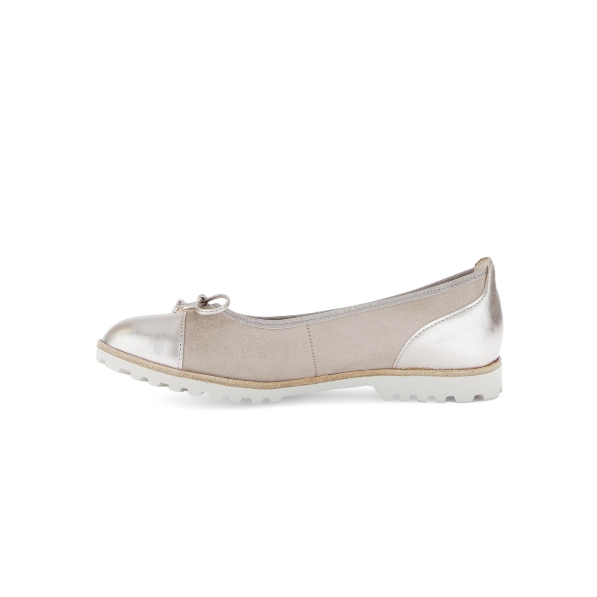 Ballerines en cuir à talon décroché beige, GABOR