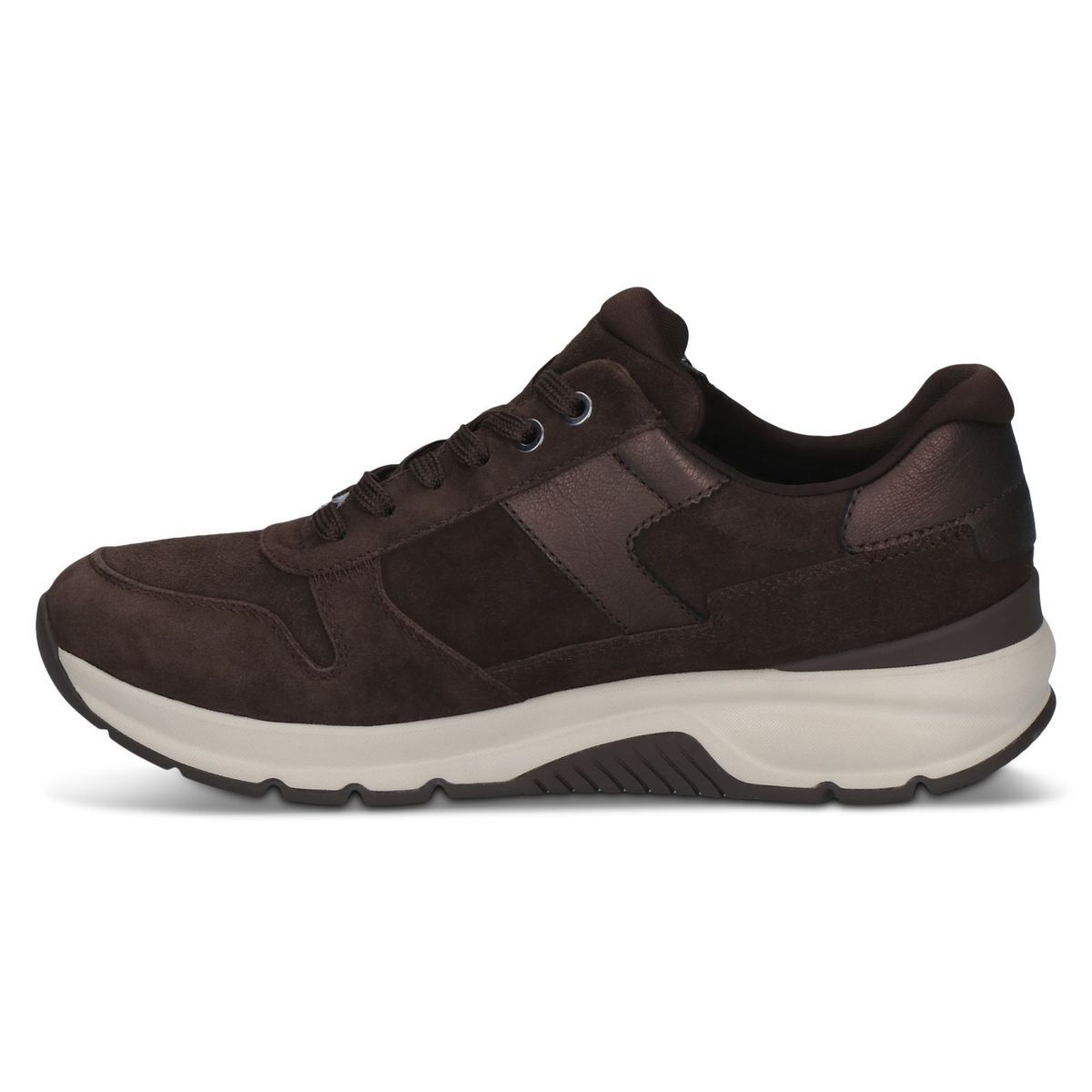 Basket en cuir marron foncé combiné, CAPRICE
