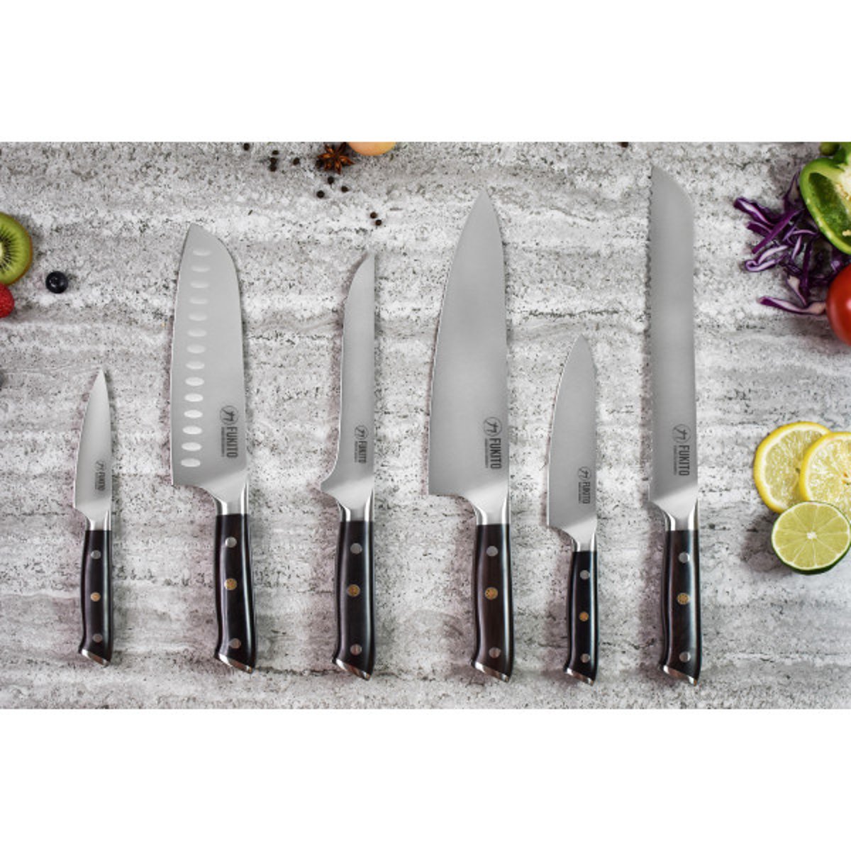 Couteau Ebene X50 modèle chef 21cm v002237, FUKITO