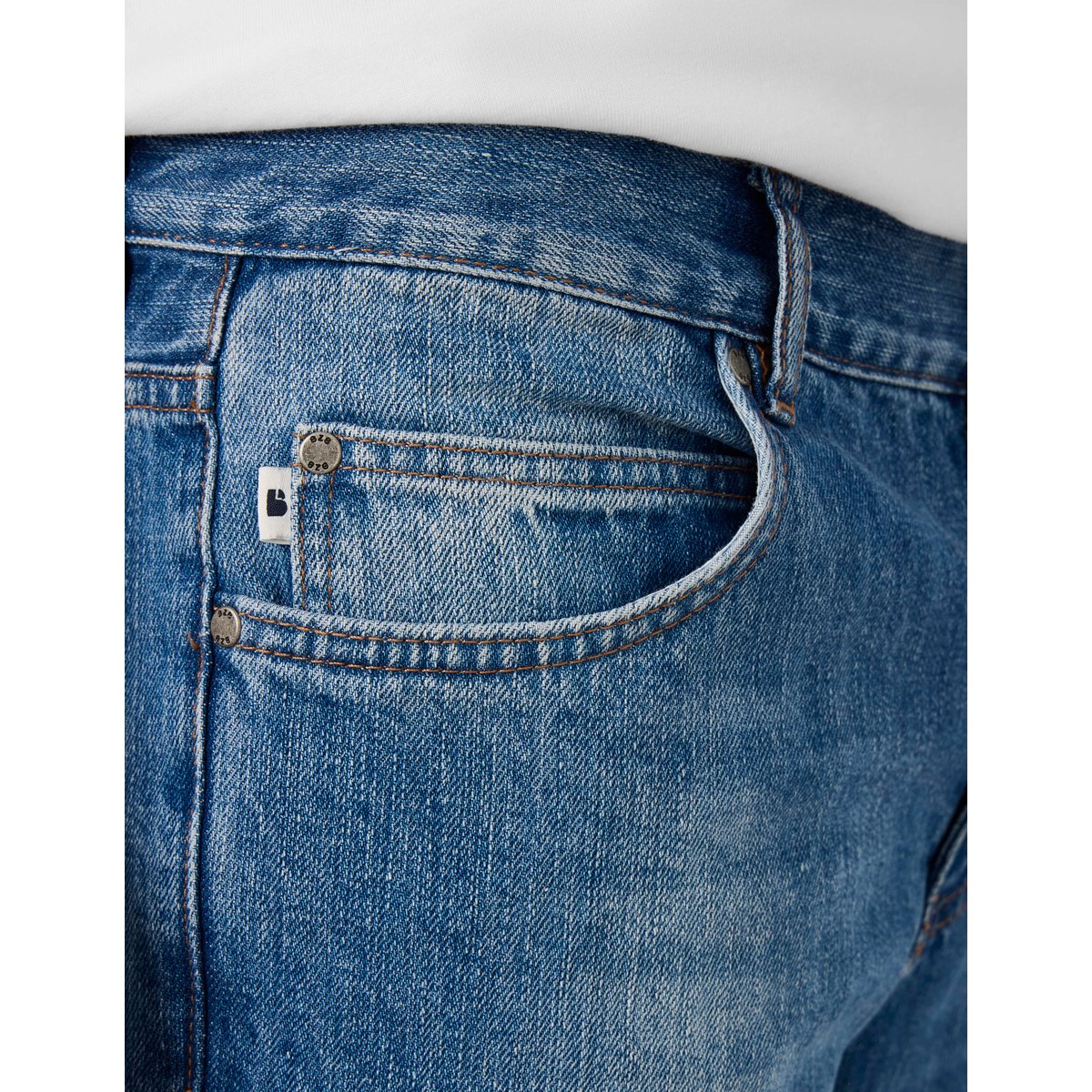 Jean relaxed 5 poches bleu foncé, BZB
