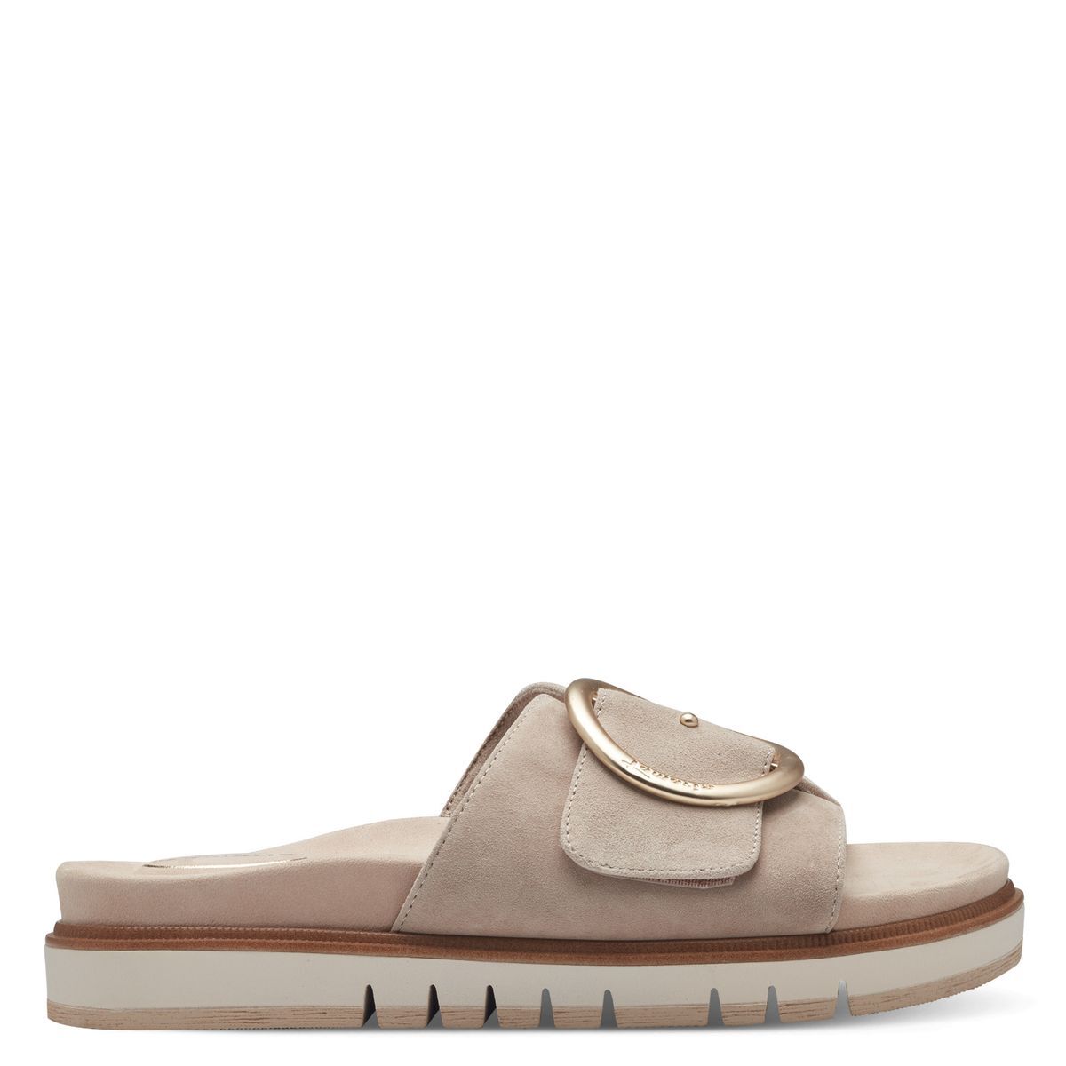 Mule en cuir beige beige, TAMARIS