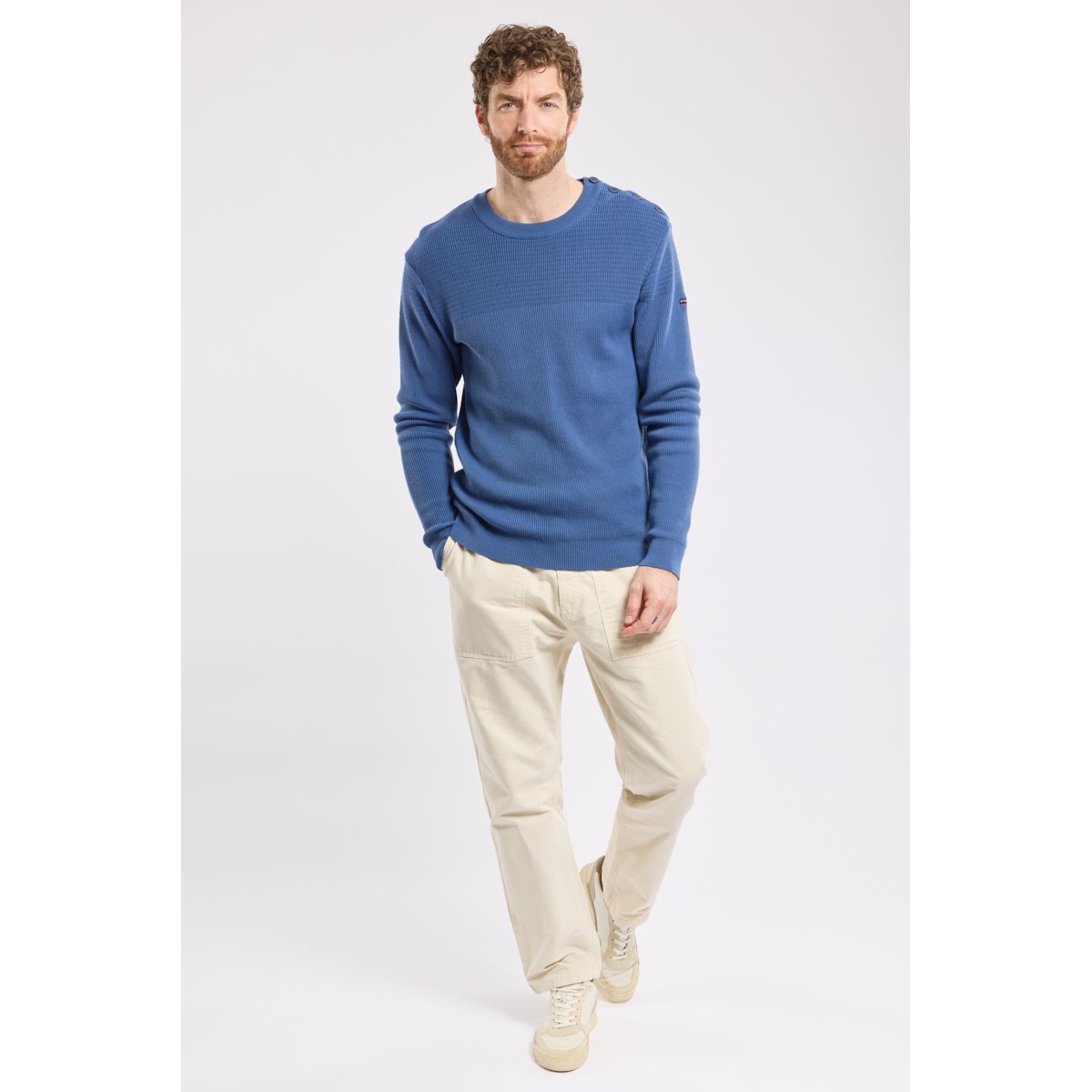 Pull marin maille fantaisie en coton obscur, ARMOR-LUX
