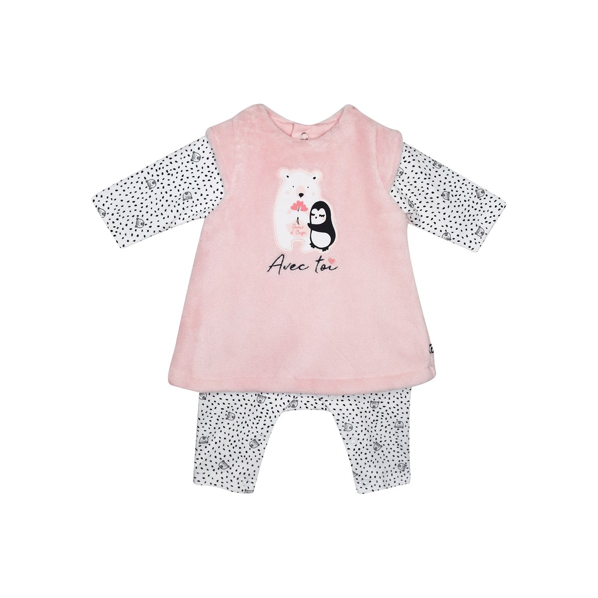 Combirobe naissance florida velboa doux rose, SUCRE D'ORGE